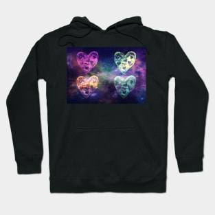 Heart Pizza Nebula Hoodie